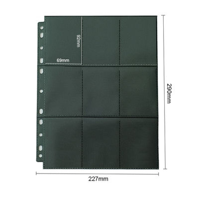 Mtg Tcg 18 Pocket Card Pages Top Loading Μαύρες Σελίδες βιβλιοδεσίας καρτών