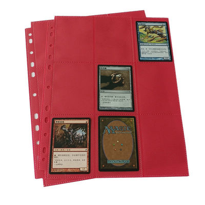 Red TCG 18 Trading Card Pocket Pages Cpp Side Loading for Sotrage ISO