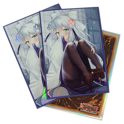 quality Μέγεθος 62x89mm Yugioh Ιαπωνία μανικιών καρτών Anime συνήθειας στερεά τυπωμένα τέχνη παιχνιδιών καρτών μανίκια καρτών εμπορικών συναλλαγών μανικιών πλαστικά factory
